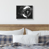 Driverstation voor oude spierklassieke auto met de canvas afdruk (Insitu (Slaapkamer))