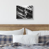 Driverstation voor oude spierklassieke auto met de canvas afdruk (Insitu (Slaapkamer))