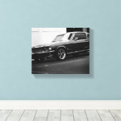 Driverstation voor oude spierklassieke auto met de canvas afdruk (Insitu (Houten vloer))