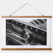 Driverstation voor oude spierklassieke auto met de hangend wandkleed (Voorkant)