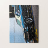 Driverstation voor oude spierklassieke auto met de legpuzzel (Verticaal)