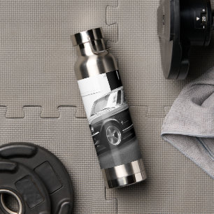 Driverstation voor oude spierklassieke auto met de waterfles