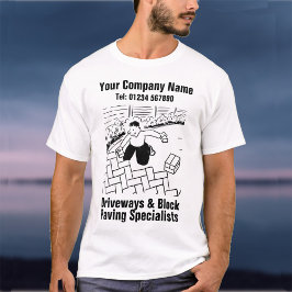 Drives & Block Paving Cartoon T-shirt