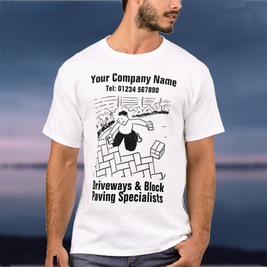 Drives & Block Paving Cartoon T-shirt