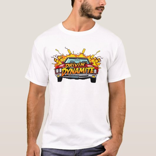 Drivin’ Dynamite 1970 Oldsmobile 442 T-shirt (Voorkant)
