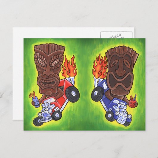 Drivin Tikis Briefkaart (Voorkant / Achterkant)