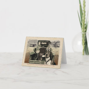 Driving Basset-verjaardagskaart Kaart