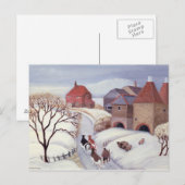 Driving Cows home in the Snow Briefkaart (Voorkant / Achterkant)