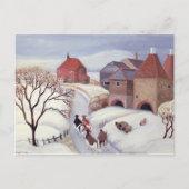 Driving Cows home in the Snow Briefkaart (Voorkant)