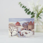 Driving Cows home in the Snow Briefkaart (Staand voorkant)