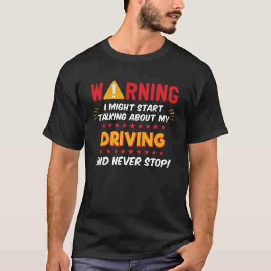 Driving Driver Taxi Ouder Tiener Graphic T-shirt (Voorkant)