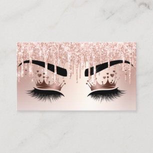 Driving Gold Makeup kunstenaar Crown Eye Lashes Visitekaartje