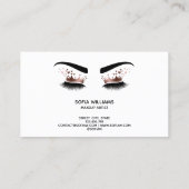 Driving Gold Makeup kunstenaar Crown Eye Lashes Visitekaartje (Achterkant)