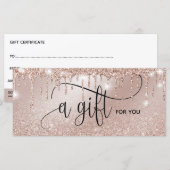 Driving Gold Modern Blush Pink Gift Kaart (Voorkant / Achterkant)