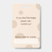 Driving Instructor Vertical Photo ID Badge (Achterkant)