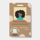 Driving Instructor Vertical Photo ID Badge (Voorzijde)