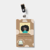 Driving Instructor Vertical Photo ID Badge (Voorzijde met clip)