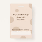 Driving Instructor Vertical Photo ID Badge (Achterkant)