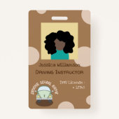 Driving Instructor Vertical Photo ID Badge (Voorkant)