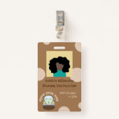 Driving Instructor Vertical Photo ID Badge (Voorkant met clip)