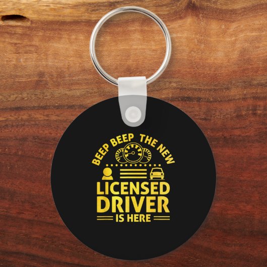 Driving License Ped New Driver Permit Driving Scho Sleutelhanger (Voorkant)