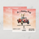 Driving Mouse Jongen 8 Jaar Oud Verjaardag Kaart (Voorkant / Achterkant)