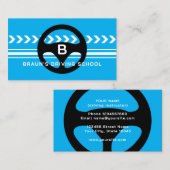 Driving school logo business card template visitekaartje (Voorkant / Achterkant)