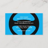 Driving school logo business card template visitekaartje (Achterkant)