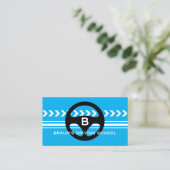 Driving school logo business card template visitekaartje (Staand voorkant)