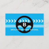 Driving school logo business card template visitekaartje (Voorkant)