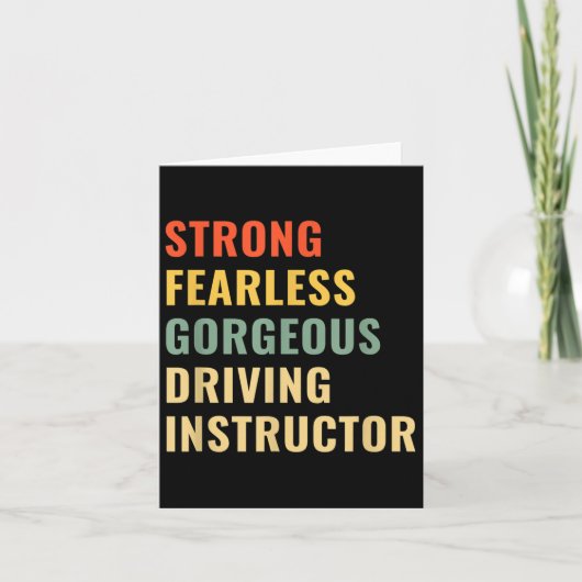 Driving School Teacher Driving Instructor  Kaart (Voorkant)