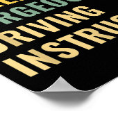 Driving School Teacher Driving Instructor Poster (Hoek)