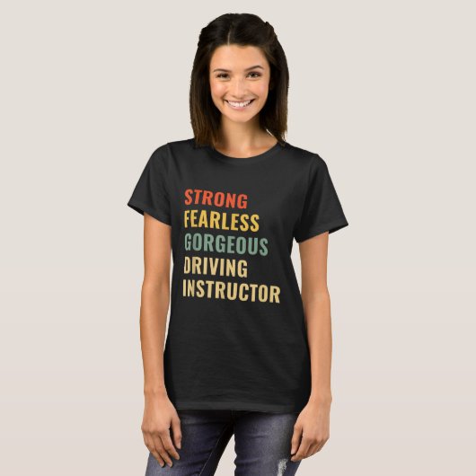 Driving School Teacher Driving Instructor T-shirt (Voorkant volledig)
