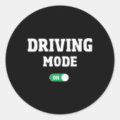 Driving School Test - Funny Driver's License Drivi Ronde Sticker (Voorkant)