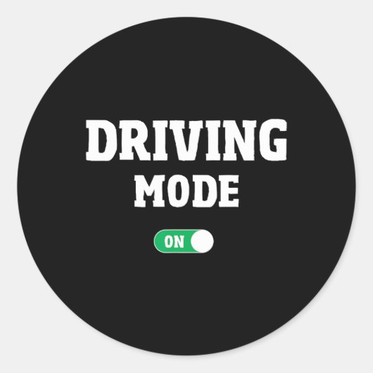 Driving School Test - Funny Driver's License Drivi Ronde Sticker (Voorkant)