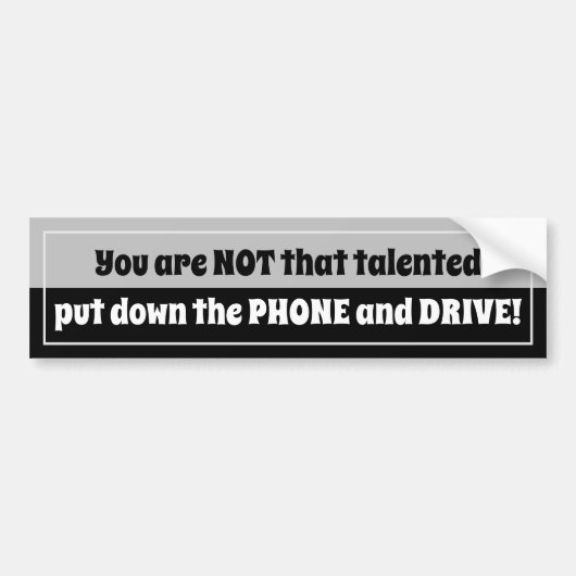 Driving with Cell Phone Bumpersticker (Voorkant)