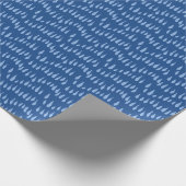 Drizzle Dot in Blauwe Indigo Cadeaupapier (Hoek)