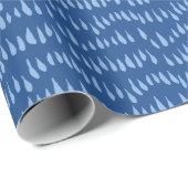 Drizzle Dot in Blauwe Indigo Cadeaupapier (Rol Hoek)
