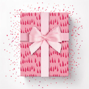Drizzle Dot in Helder Roze Cadeaupapier
