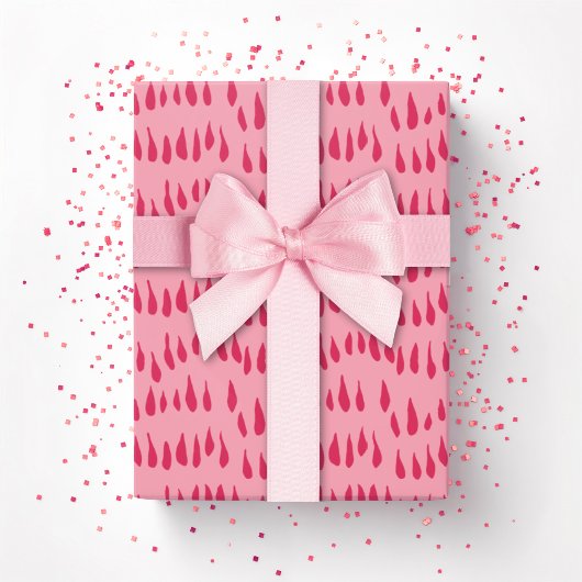 Drizzle Dot in Helder Roze Cadeaupapier