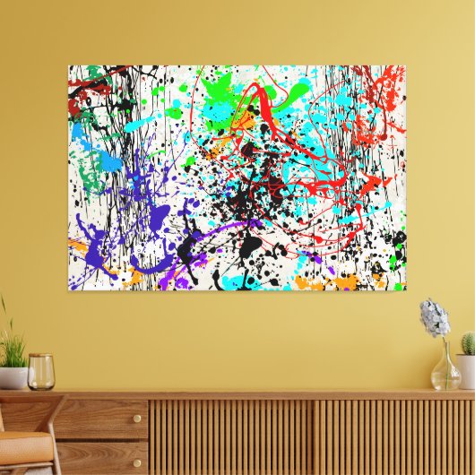 DRIZZLE SPLATTER Canvas afdrukken (Insitu (Woonkamer))