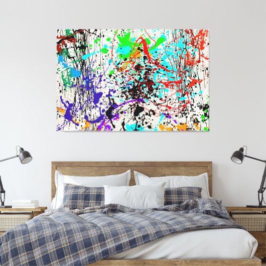 DRIZZLE SPLATTER Canvas afdrukken (Insitu (Slaapkamer))