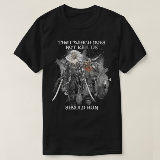 Drizzt Do'Urden en Bruenor Battle Hammer Premium T-shirt (Design voorkant)