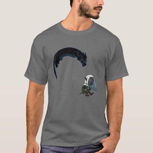 Drizzt en Guenhwyvar T-shirt (Voorkant)