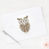 droamcatcher owl , tribale droomcatcher ronde sticker (Envelop)