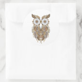 droamcatcher owl , tribale droomcatcher ronde sticker (Tas)