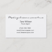 droamscapes visitekaartje (Achterkant)