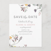 droamy blooms blush floral bruiloft behalve date aankondigingskaart (Voorkant)