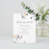 droamy blooms blush floral bruiloft behalve date aankondigingskaart (Staand voorkant)