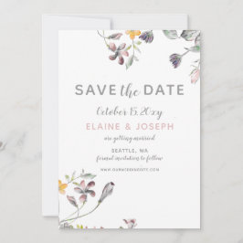 droamy blooms blush floral bruiloft behalve date kaart